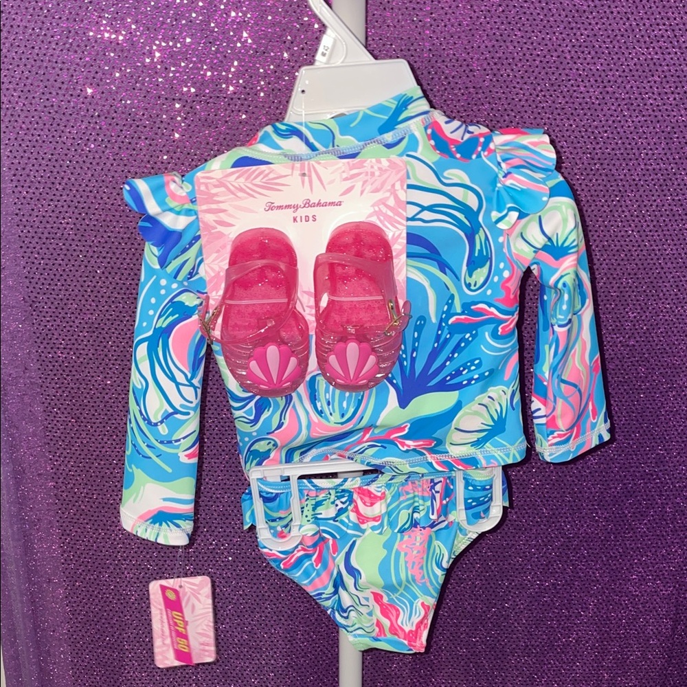 Tommy Bahama Colorful Kids Rashguard Set - Picture 7 of 8